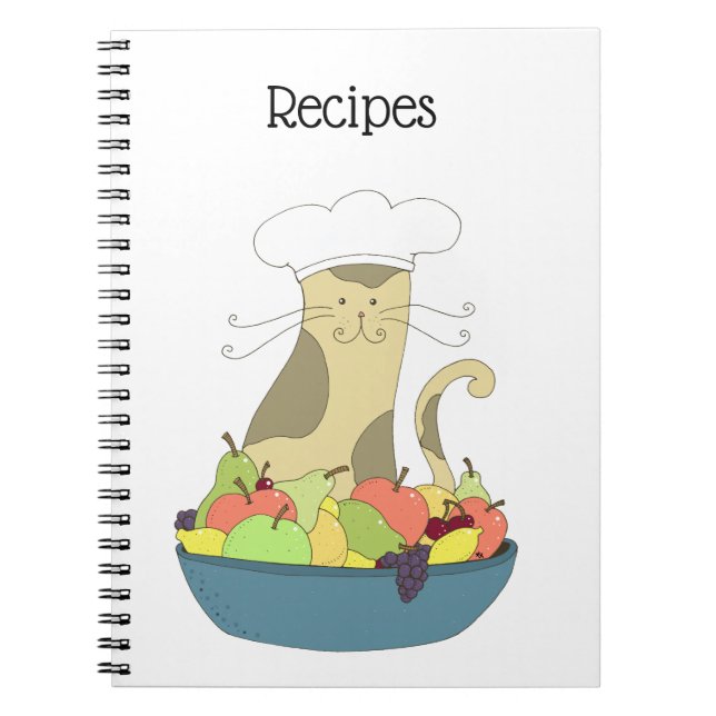 Chef Cat Recipe Notebook (Front)