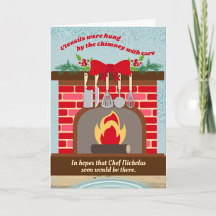 Chef catering restaurant culinary Christmas Holida Holiday Card
