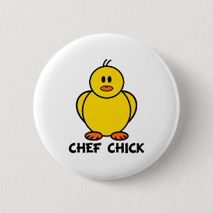 Chef Chick 6 Cm Round Badge