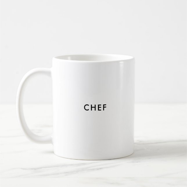 Chef | Chief | Custom French Coffee Mug (Left)