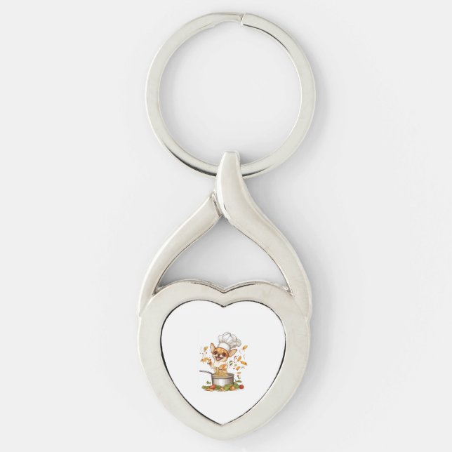 Chef Chihuahua – Culinary Dog Master Key Ring (Front)