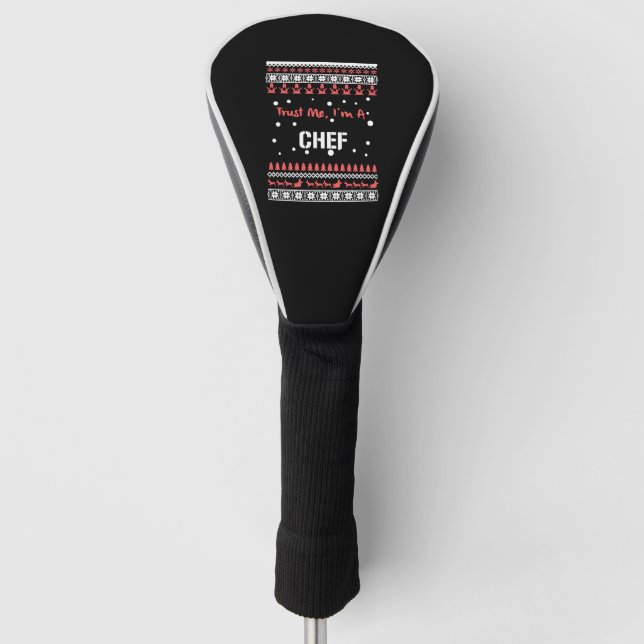 Chef Christmas Shirts Golf Head Cover (Front)