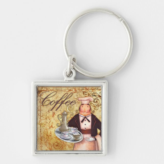 Chef Coffee Key Ring (Front)