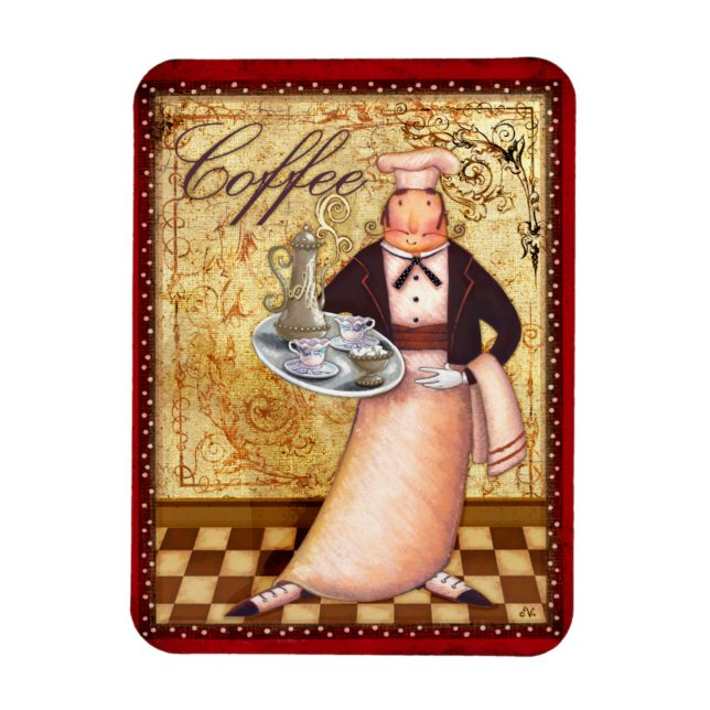 Chef Coffee Magnet (Vertical)