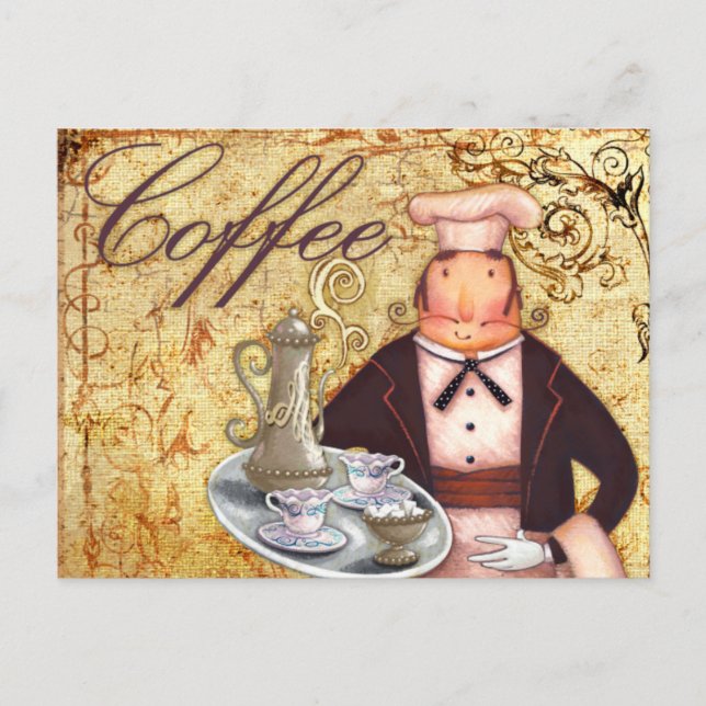 Chef Coffee Postcard (Front)