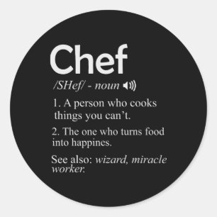 Chef Cook Bbq Funny Tee Cool Cooking Love Perfect  Classic Round Sticker