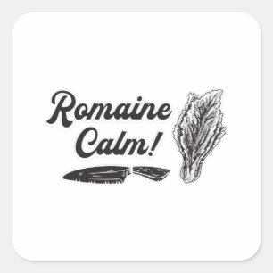 Chef Cook Cooking Cuisine Romaine Calm Funny Gift Square Sticker
