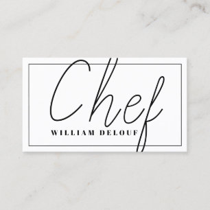 Chef Cook Kitchen Bakery Food Business Card