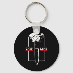 Chef Cook Life Knife Restaurant Cooking Food Culin Key Ring
