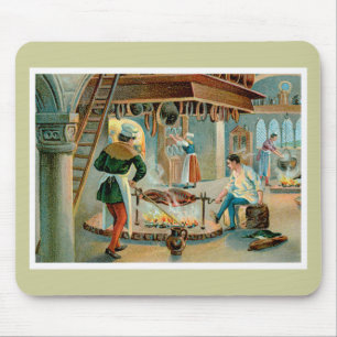 Chef Cook Vintage Food Ad Art Mouse Pad