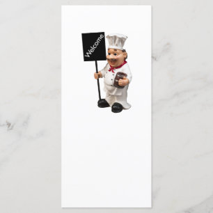 Chef cook - WELCOME menu card
