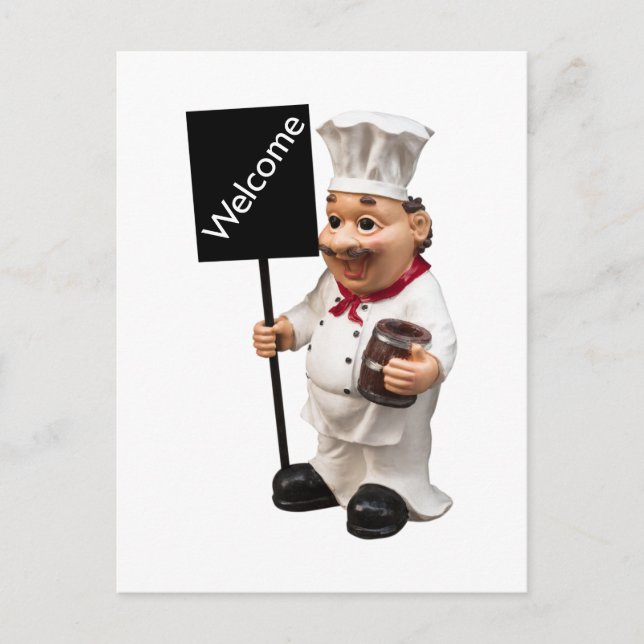 Chef cook - WELCOME menu card (Front)