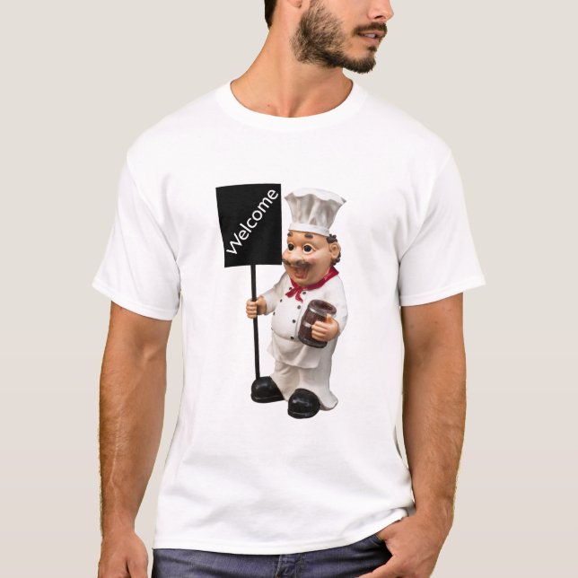 Chef cook - WELCOME menu card T-Shirt (Front)