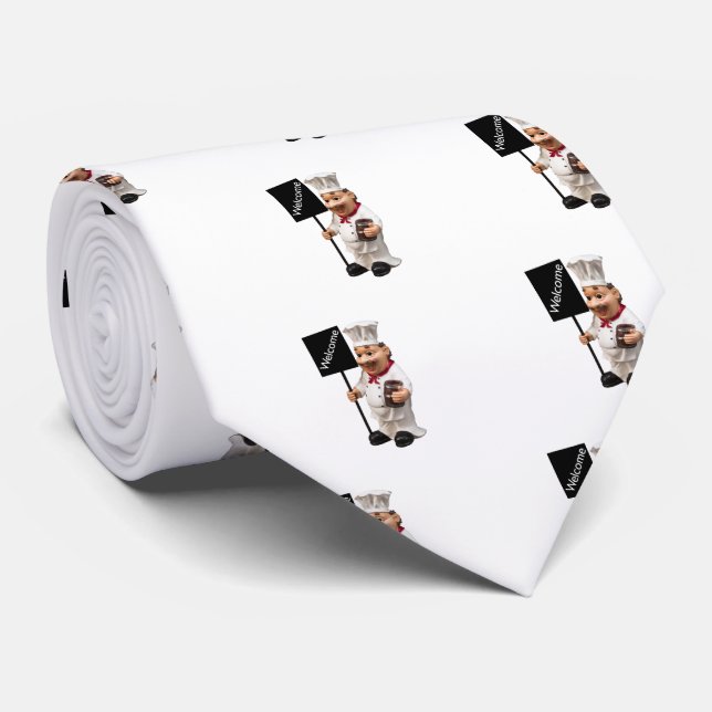 Chef cook - WELCOME menu card Tie (Rolled)