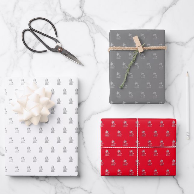 Chef cooking baking kitchen gift wrapping paper sheet (Front)