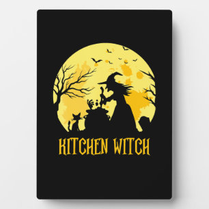 Chef cooking halloween gift   kitchen witch plaque