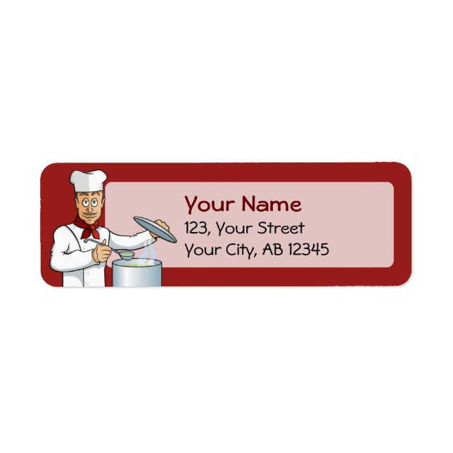 Chef Cooking Return Address Label (Front)
