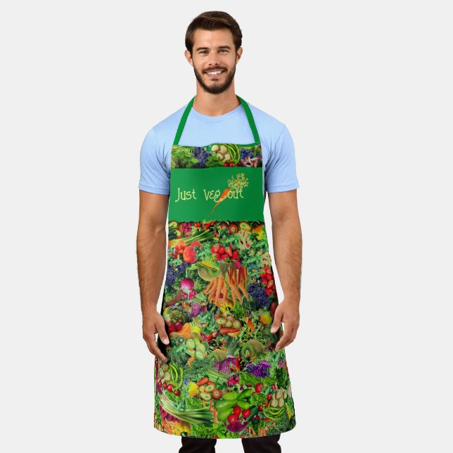 Chef Cookout Vegetables Apron (Worn)