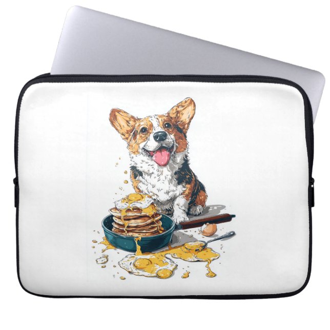 Chef Corgi � Funny Cooking Dog Laptop Sleeve (Front)