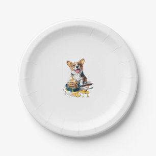 Chef Corgi � Funny Cooking Dog Paper Plate