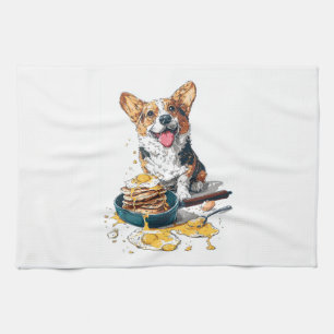 Chef Corgi � Funny Cooking Dog Tea Towel