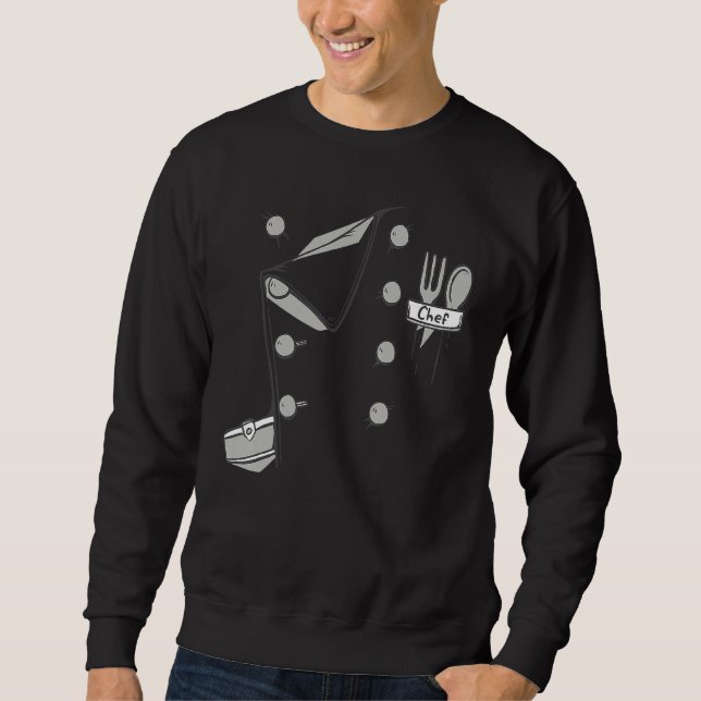 Chef Costume Men Women Boys Girls Kids Halloween C Sweatshirt (Front)