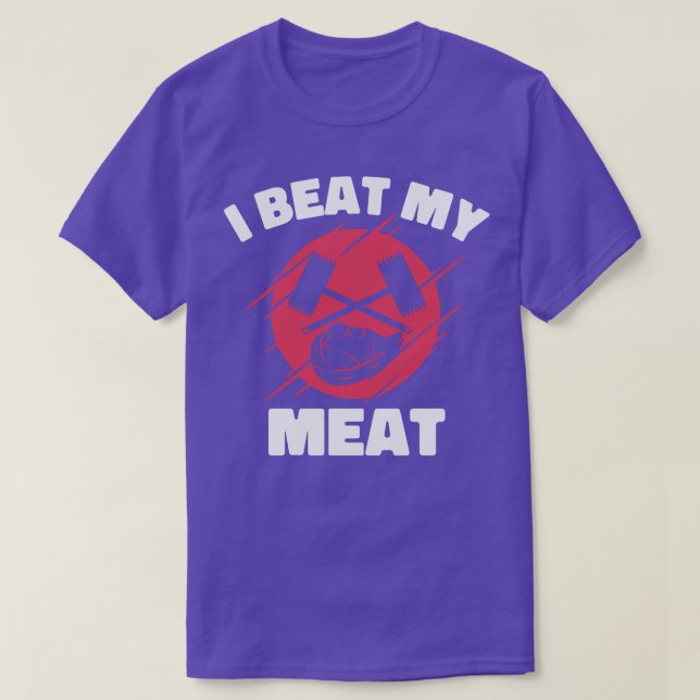 Chef Culinary Meat Lover Cooking Meat Food  T-Shirt (Design Front)