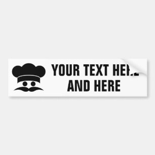 CHEF custom bumpersticker Bumper Sticker