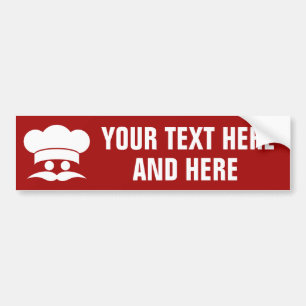 CHEF custom bumpersticker Bumper Sticker