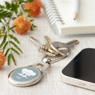 Chef custom colour & monogram key chain
