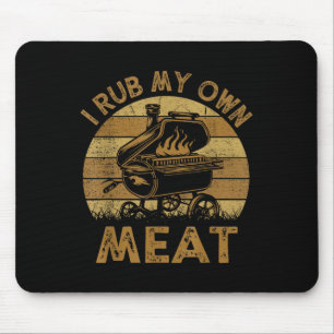 Chef Dad I Rub My Own Meat Bbq Funny Barbeque Mouse Pad