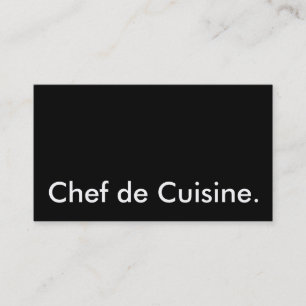 Chef de Cuisine. Business Card