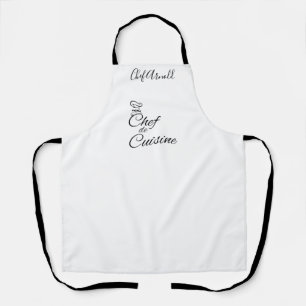 Chef de Cuisine Customisable Name Adult Apron