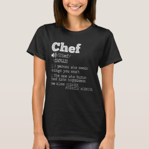 Chef Definition Cook Cooking Culinary Distressed T-Shirt
