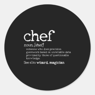 Chef Definition - Funny Dictionary Cooking Gift Ta Classic Round Sticker