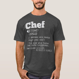 Chef Definition Line Cooking Cooking Cook Sayings T-Shirt