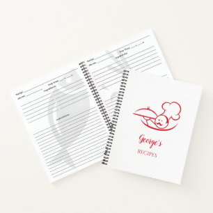 Chef Design Personalised Spiral Recipe Book