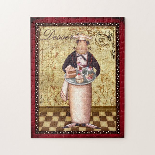 Chef Dessert Jigsaw Puzzle (Vertical)