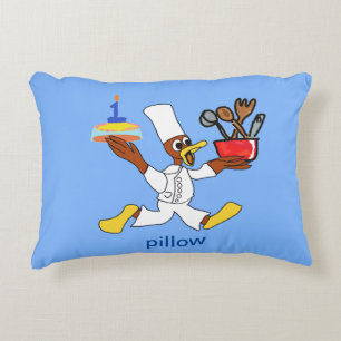 Chef Ducky Kazoo Accent Pillow