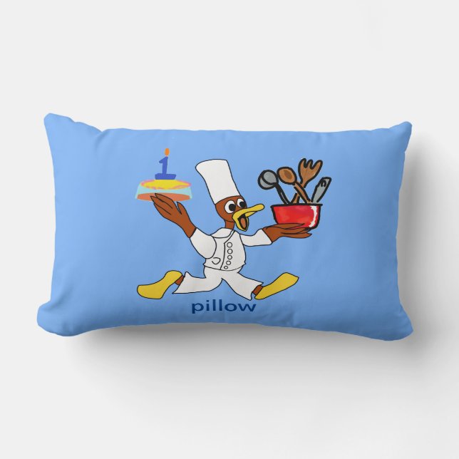 Chef Ducky Kazoo Please Don't Throw Throw Pillow (Front)
