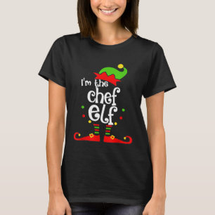 Chef Elf Christmas Costume Mum Dad Xmas T-Shirt