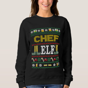 Chef Elf  Christmas Sweatshirt