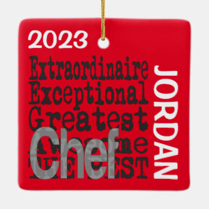 Chef Extraordinaire CUSTOM Ceramic Ornament