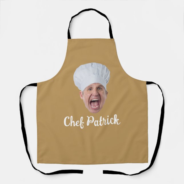 Chef Face Personalised Gift Apron (Front)