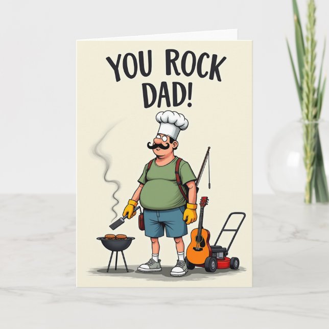 Chef Fathers Day Grill Card (Front)