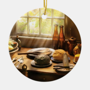 Chef - Food - Ready for Guests Ceramic Ornament