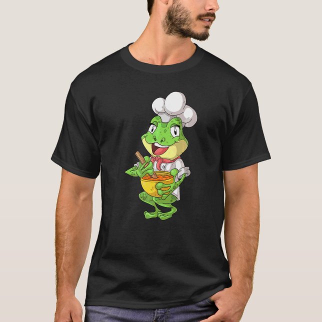 Chef Frog Boiling Frog T-Shirt (Front)