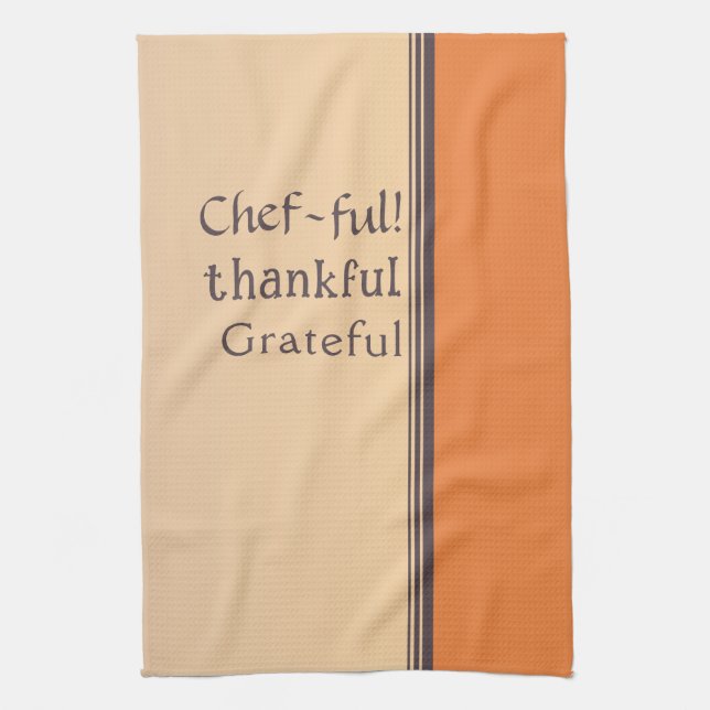 Chef-ful, Thankful, and Grateful Tea Towel (Vertical)