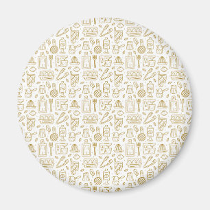 Chef Gift Happiness Is The Flavour Of Life Magnet