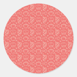Chef Gift I Love My Food And Wine Classic Round Sticker